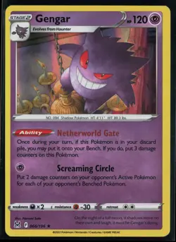 Gengar 066/196 Lost Origin Rare Holo Pokemon - Image 1