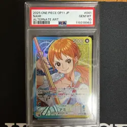 One Piece Card PSA10 Nami OP11-041 L Leader Parallel 2025 Japanese - Image 1
