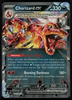 Charizard ex 054/091 Paldean Fates Double Rare Pokemon - Image 1