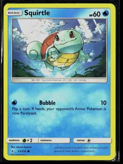 Squirtle 33/214 Unbroken Bonds Common Pokemon - Image 1