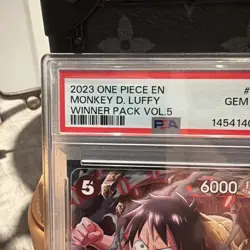 MONKEY D. LUFFY WINNER VOL.5 TREASURE CRUISE STAMP 2023 ONE PIECE PROMO PSA 10 - Image 2