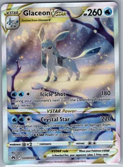 Glaceon VSTAR GG40/GG70 SWSH: Crown Zenith: Galarian Gallery - Pokemon Card - NM - Image 1