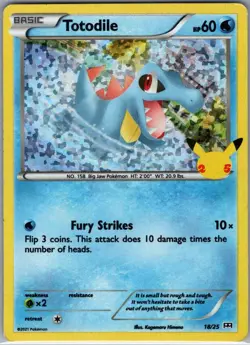 Totodile - 18/25 Holo McDonald's 25th Anniversary Promos - Pokemon Card - NM - Image 1