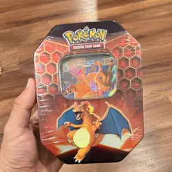 Charizard-GX Tin Hidden Fates Pokemon TCG 2019 English 4 Cards Holo - Image 1
