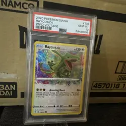 Rayquaza PSA 10 English Pokemon Card 138/185 Vivid Voltage 2020 Amazing Rare - Image 1