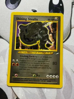 Pokemon Neo Destiny Shining Steelix Holo Card 112/105 LP Condition WOTC Tcg 2000 - Image 1