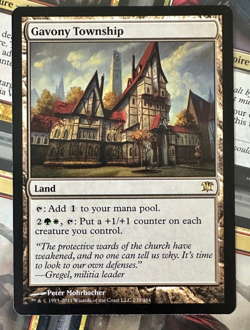 MTG Gavony Township Innistrad Rare Land NM - Image 1