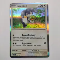Indeedee 2023 Scarlet & Violet 153/198 NM Holo Pokemon Card - Image 1