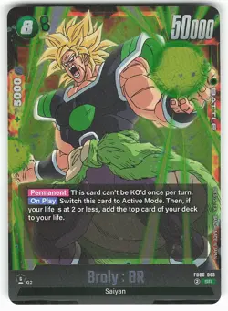 Broly : BR FB06-063 SR Dragon Ball Super Card - Image 2