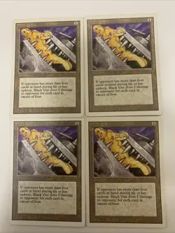 MTG NM Black Vise X 4 Revised 3rd Edition Free Shipping In The US With Tracking - Image 1