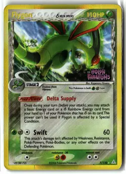 Flygon 7/110 Holo Stamped Delta Species Rare Holon Phantoms 2006 Pokemon LP/MP - Image 1