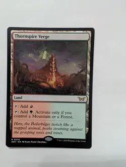 Thornspire Verge Duskmourn: House of Horror Regular Gruul Mtg Magic Duo Land - Image 1