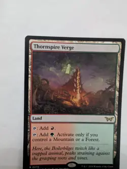 Thornspire Verge Duskmourn: House of Horror Regular Gruul Mtg Magic Duo Land - Image 2