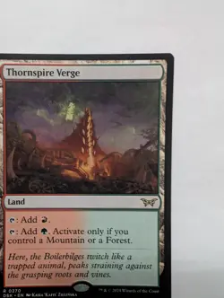 Thornspire Verge Duskmourn: House of Horror Regular Gruul Mtg Magic Duo Land - Image 3