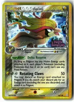 Pidgeot ⭐ 14/110 Holo Delta Species Rare Holon Phantoms 2006 Pokemon LP - Image 1
