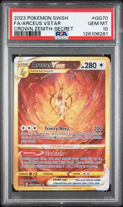 2023 POKEMON SWORD & SHIELD CROWN ZENITH SECRET FULL ART/ARCEUS VSTAR PSA 10 - Image 1