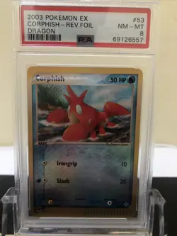 2003 Pokemon EX Dragon Corphish 53/97 Reverse Holo PSA 8 145 - Image 1