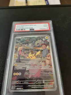 2023 POKEMON MEW EN-151 ILLUSTRATION RARE #173 PIKACHU PSA 9 - Image 1