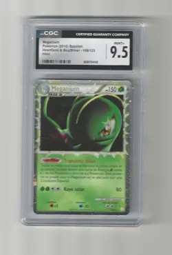 Pokemon 2010 HeartGold SoulSilver Meganium Prime #109/123 - Spanish - CGC 9.5 - Image 1