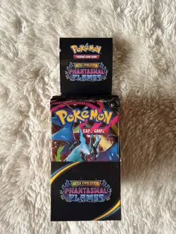 Pokemon TCG Phantasmal Flames Half Booster Box (18 Packs Sealed) Unsealed Box - Image 2