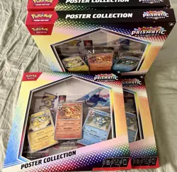 Pokemon TCG Prismatic Evolutions Poster Collection (4) Lot - Image 1