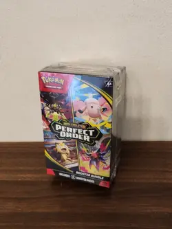 Pokemon TCG: Mega Evolution—Perfect Order Booster Bundle 6 Booster Packs Sealed - Image 1
