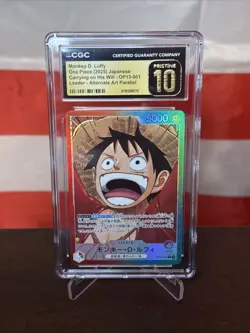 2025 ONE PIECE JPN CARRYING ON HIS WILL ALT ART MONKEY D LUFFY CGC 10 PRISTINE - Image 1