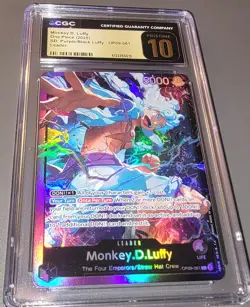 One Piece Monkey D. Luffy SD: Purple/Black Luffy OP09-061 Leader Pristine 10 - Image 1