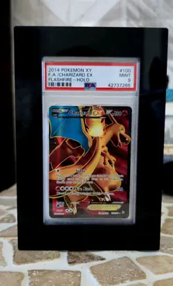 Charizard 100/106 EX Flashfire Full Art PSA 9 - Pokemon Card & Custom Frame - Image 4