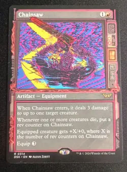 MTG Duskmourn - Chainsaw - Showcase Rare - Image 1