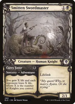 [MTG] Smitten Swordmaster // Curry Favor (Showcase) (290) (ELD) LP-HP - Image 1