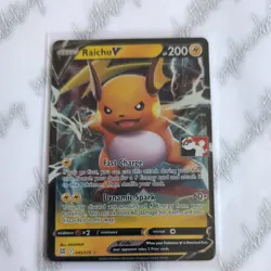 Raichu V 045/172 Promo card Prize Pack Series 3 Promo with Play! Pokemon stamp - Image 1