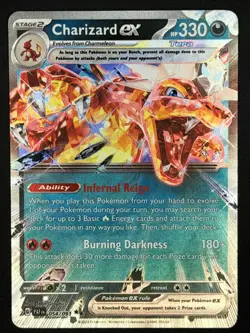Charizard ex 054/091 Double Rare Paldean Fates Pokemon Near Mint - Image 1