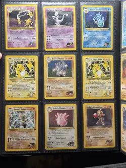 Pokemon WOTC Childhood Binder lot heavy Played Damaged Vintage Neo Base Rocket - Image 2