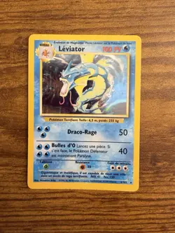 Pokemon 1999 Leviator 6/102 French Base Set Holo Rare MP - Image 1