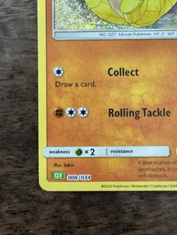 🟤 Sandshrew 008/034 CLV 🟤 Pokemon TCG Classic Collection NM Holo - Image 4
