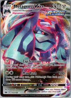Metagross VMAX 113/198 SWSH06: Chilling Reign - Pokemon Card - NM - Image 1