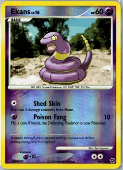 Pokemon Card - Ekans 66/106 Great Encounters Common Reverse Holo Lightly Played - Image 1