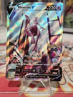 Mewtwo V #72/78 Pokemon Go | Full Art Alternative | Ultra Rare Pokemon Card - Image 2