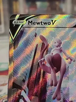 Mewtwo V #72/78 Pokemon Go | Full Art Alternative | Ultra Rare Pokemon Card - Image 3