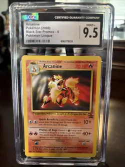 Pokemon TCG Arcanine #6 Black Star Promo Card WOTC - Image 1