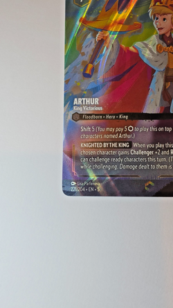 Disney Lorcana Shimmering Skies Enchanted Arthur King Victorious Card 221/204 - Image 4