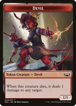 Devil Token (008) Streets of New Capenna SNC MTG Magic - Image 1