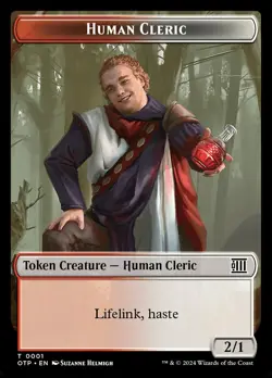 Human Cleric Token (001) Breaking News OTP MTG Magic - Image 1