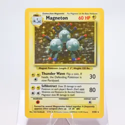Pokemon TCG - Magneton 9/102 Base Set Holo Rare WOTC - LP - Image 2