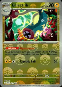 Eelektrik 031/086 Uncommon Black Bolt Pokemon Reverse Holo NM poke ball - Image 1