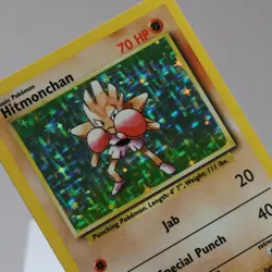 Pokemon TCG - Hitmonchan 7/102 Base Set Holo Rare WOTC 1999 - LP - Image 1