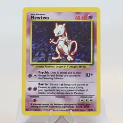 Pokemon TCG - Mewtwo 10/102 Base Set Holo Rare WOTC - EXC - Image 2