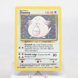 Pokemon TCG - Chansey 3/102 Base Set Holo Rare WOTC - EXC - Image 2