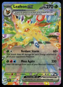 Leafeon ex 006/131 Prismatic Evolutions Double Rare Pokemon - Image 1